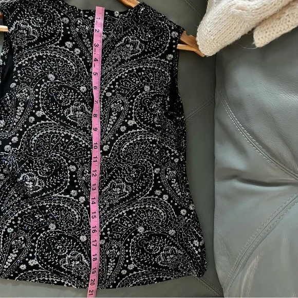 RONNI NICOLE EVENINGS Shimmery STRETCH Holiday GLITTER Slinky SPARKLING Top M - Picture 7 of 13